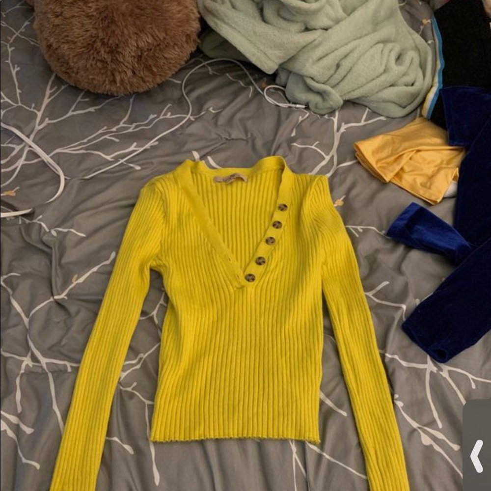 Yellow crop top